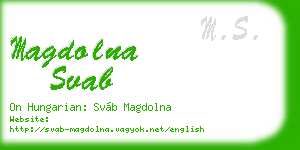 magdolna svab business card
