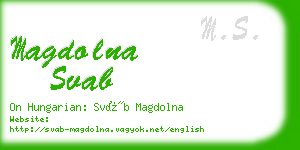 magdolna svab business card